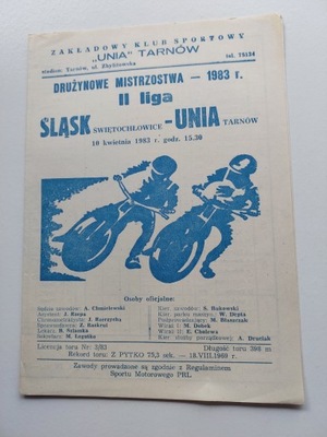 1983 UNIA TARNÓW-ŚLĄSK ŚWIĘTOCHŁOWICE