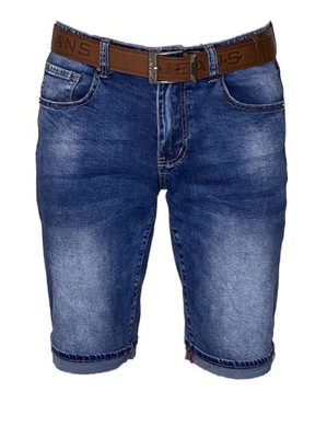 MĘSKIE KRÓTKIE SPODENKI JEANS W44 PAS 112-114