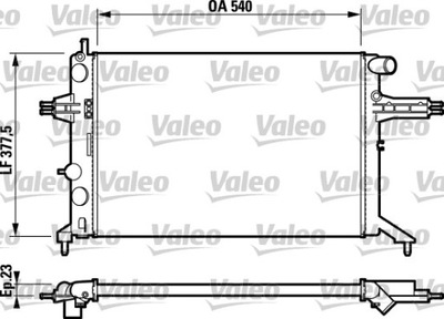 РАДІАТОР ДВИГУНА JEEP CHEROKEE, OPEL ASTRA G