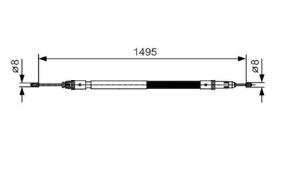 BOSCH 1 987 482 118 CIĘGŁO, ТОРМОЗ СТОЯНОЧНИЙ