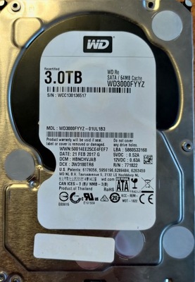 Dysk twardy WD WD3000FYYZ 3TB SATA 3,5"