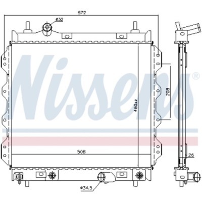 Радиатор wody chrysler pt cruiser 00-10 фото №1