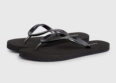 Calvin Klein Japonki HW0HW02043 38 Flip Flop Deboss Logo Met