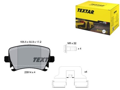 КОЛОДКИ ТОРМОЗНЫЕ ЗАД AUDI A3 A4 B6 A4 B7 A6 ALLROAD C6 A6 C6 TT SEAT