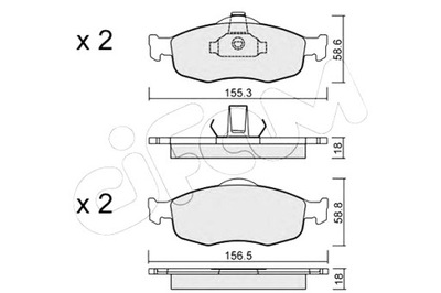 PADS BRAKE FORD MONDEO 93-00 CIFAM  