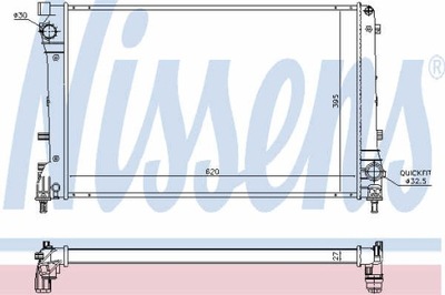 РАДИАТОР ВОДЫ NISSENS 617863