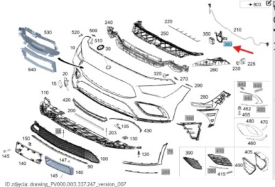 Кронштейн кронштейн радара mercedes cla w118 оригинальный номер a1188850001 фото №1