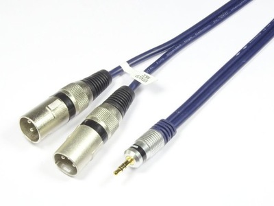 Kabel JACK 3.5ST - 2 x wtyk XLR MK32A Vitalco 3m