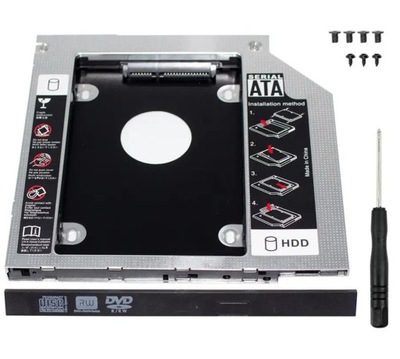 KIESZEŃ OBUDOWA NA DODATKOWY DYSK TWARDY HDD SSD 2,5'' SATA 9,5MM AK184B