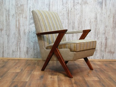 Fotel Skandynawski design lata 70