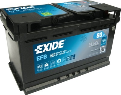 EXIDE - AKUMULIATORIUS 80AH/720A 12V P+ START-STOP EFB [MP] 