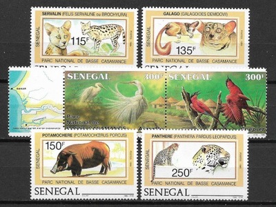 Senegal 938-43 - ssaki i ptaki, park narodowy