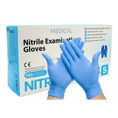 Rękawiczki jednorazowe nitrylowe Kingfa Medical r. S 100 szt.