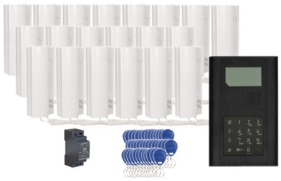 ZESTAW DOMOFONOWY PROEL 20 UNIFONÓW INSTALACJA 2 ŻYŁOWA CYFROWY DOMOFON