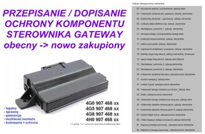 AUDI A6 A7 A8 - APSAUGA KOMPONENTU CP OFF COMPONENT PROTECTION PRZEPISANIE 