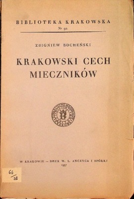 Krakowski cech mieczników 1937 r.