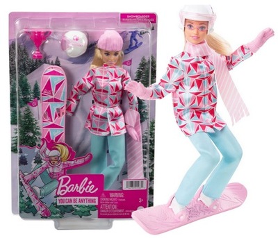 LALKA BARBIE SPORTY ZIMOWE SNOWBOARDZISTKA