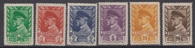 CZECHOSŁOWACJA ** Mi 433-38 prezydent Masaryk