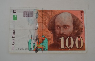 Francja - banknot - 100 Frank 1997 rok