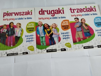 ZESTAW KARTY PRACY Pierwszaki Drugaki Trzeciaki x3