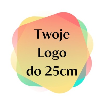 Naprasowanka Logo Termo Naklejka Aplikacja do 25cm Znakowanie Własny Nadruk