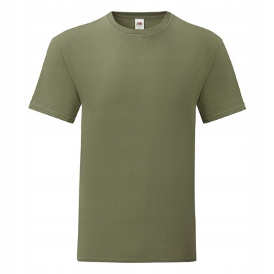 MĘSKI T-SHIRT ICONIC FRUIT OF THE LOOM OLIVE 3XL