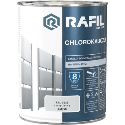 Rafil Chlorokauczuk 0,9L Szary Jasny RAL7035 farba