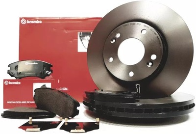 Brembo тормозные диски+ тормозные колодки перед hyundai coupe gk 280mm фото №1
