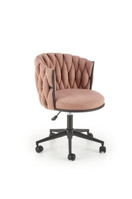 Fotel obrotowy TALON różowy tapicerowany biurowy
