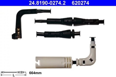 ATE 24.8190-0274.2 SENSOR ZAPATAS HAM.BMW 5 E60  