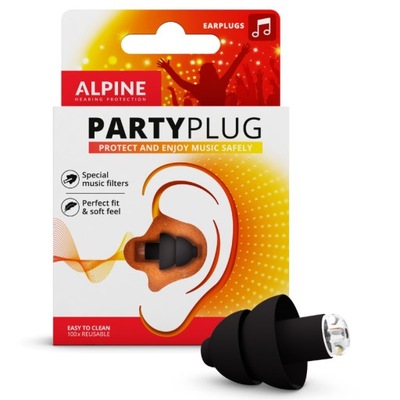 ALPINE Party Plug 2021 stopery do uszu (Black)