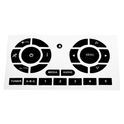 Наклейки naprawcze na кнопки радіо do fiat 500 2007- фото №1