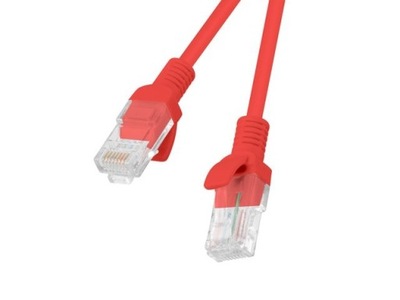 Kabel krosowy patchcord U/UTP kat.5e 1m czerwony PCU5-10CC-0100-R