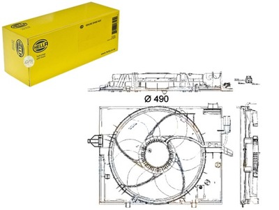 Вентилятор радіатора [hella] фото №1