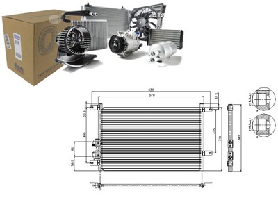 CONDENSADOR DE ACONDICIONADOR ALFA ROMEO 147 156 1.6-2.5  