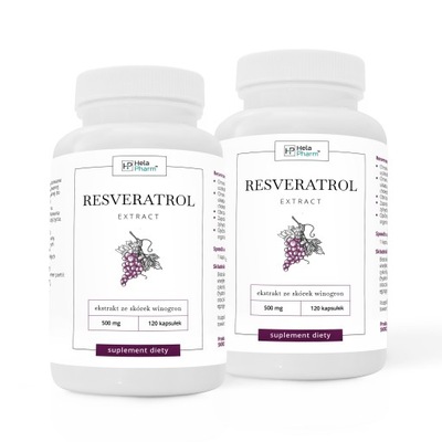 RESVERATROL 500mg ekstrakt ze SKÓREK WINOGRON 240k