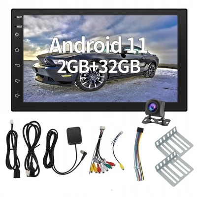 2G 32G RADIO AUTOMOBILINIAI GPS 2DIN ANDROID 11 AUTO CARPLAY UNIVERSALUS 7