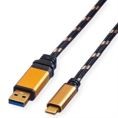 Kabel przewód USB 3.2 A-C M/M pozłacany 0,5m