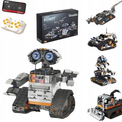 TECHNIK TÁVIRÁNYÍTÓS OKTATÓ ROBOT ÉPÍTŐKOCKA KÉSZLET 5in1 PROGRAMOZHATÓ