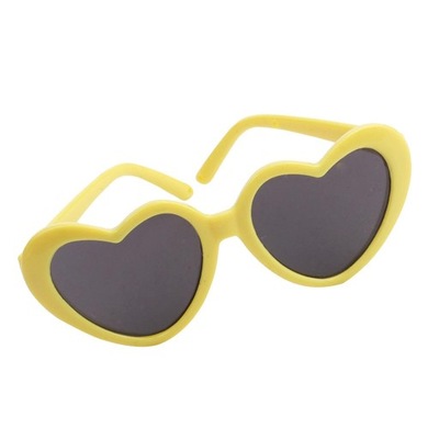 1 Pair Of Eyewear Eyeglasses Heart Frames Yellow