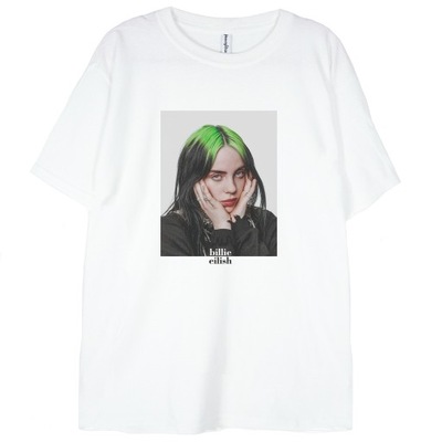 T-shirt Billie Eilish biała koszulka z nadrukiem S