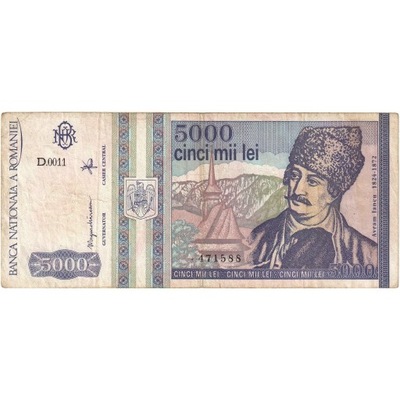 Rumunia, 5000 Lei, 1993, Mai 1993, KM:104a, EF(40-