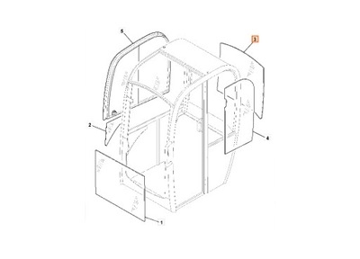 VENTANAS PARTE TRASERA 827/80409 JCB 8025 8027 8030 8032 8035  