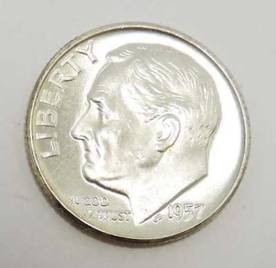 USA dime 10 cents 1957D