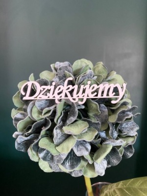 Topper napis "Dziękujemy"