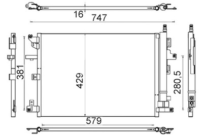 MAHLE КОНДЕНСАТОР КОНДИЦИОНЕРА VOLVO XC70 II XC90 I 2.4D-4.4