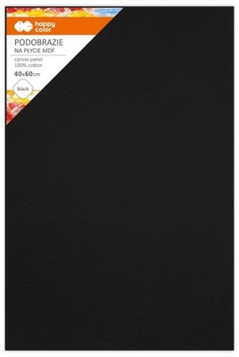 Bawełniane PODOBRAZIE MALARSKIE impregnowane czarne 40 x 60 4mm Happy Color