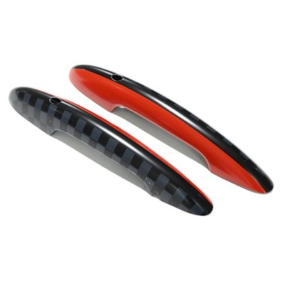 2PCS IN SET GLOSS BLACK DOOR HANDLE COVER STICKER TRIM FOR MINI COOP~55497  