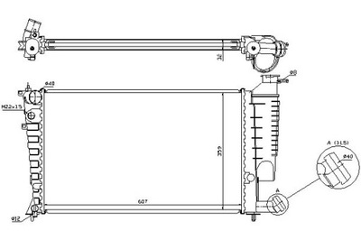 Nissens 63512a радіатор, система охолодження двигуна фото №1