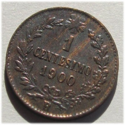 Włochy 1 centesimo 1900 Piękna